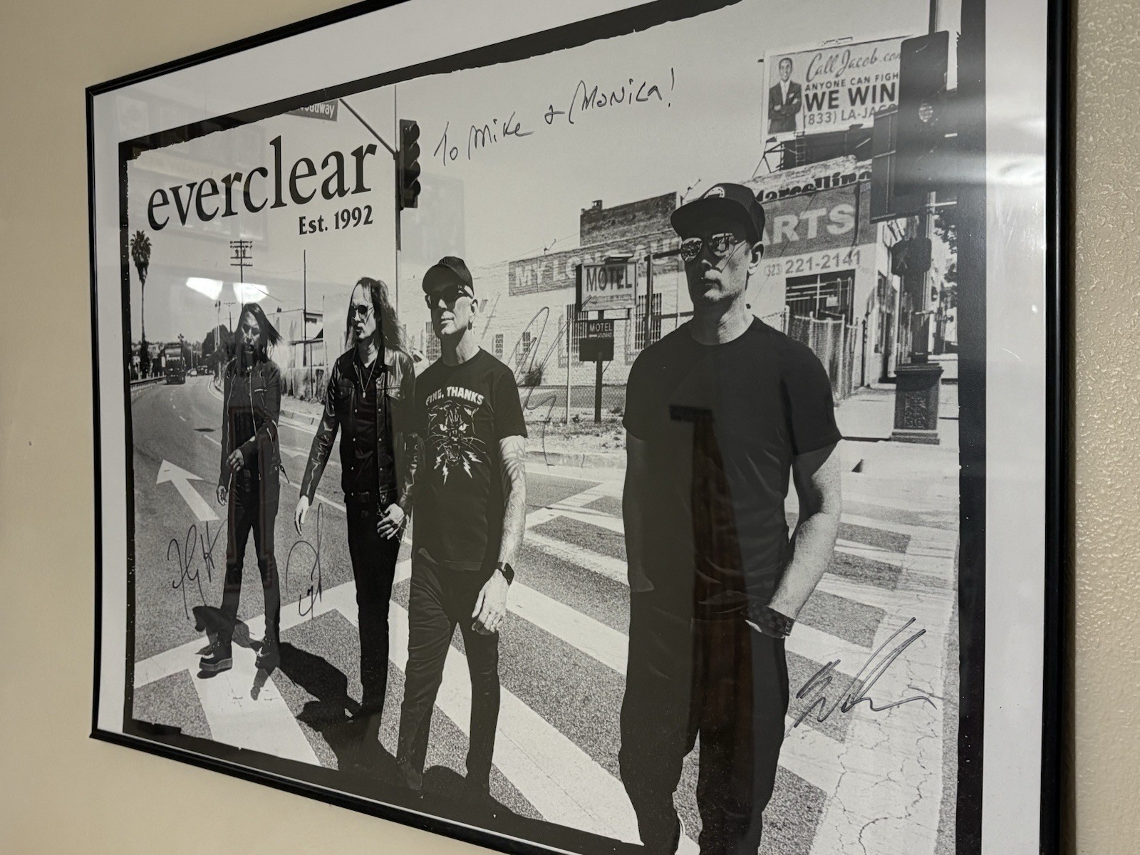 Everclear Signed Big Poster From Show In 2023