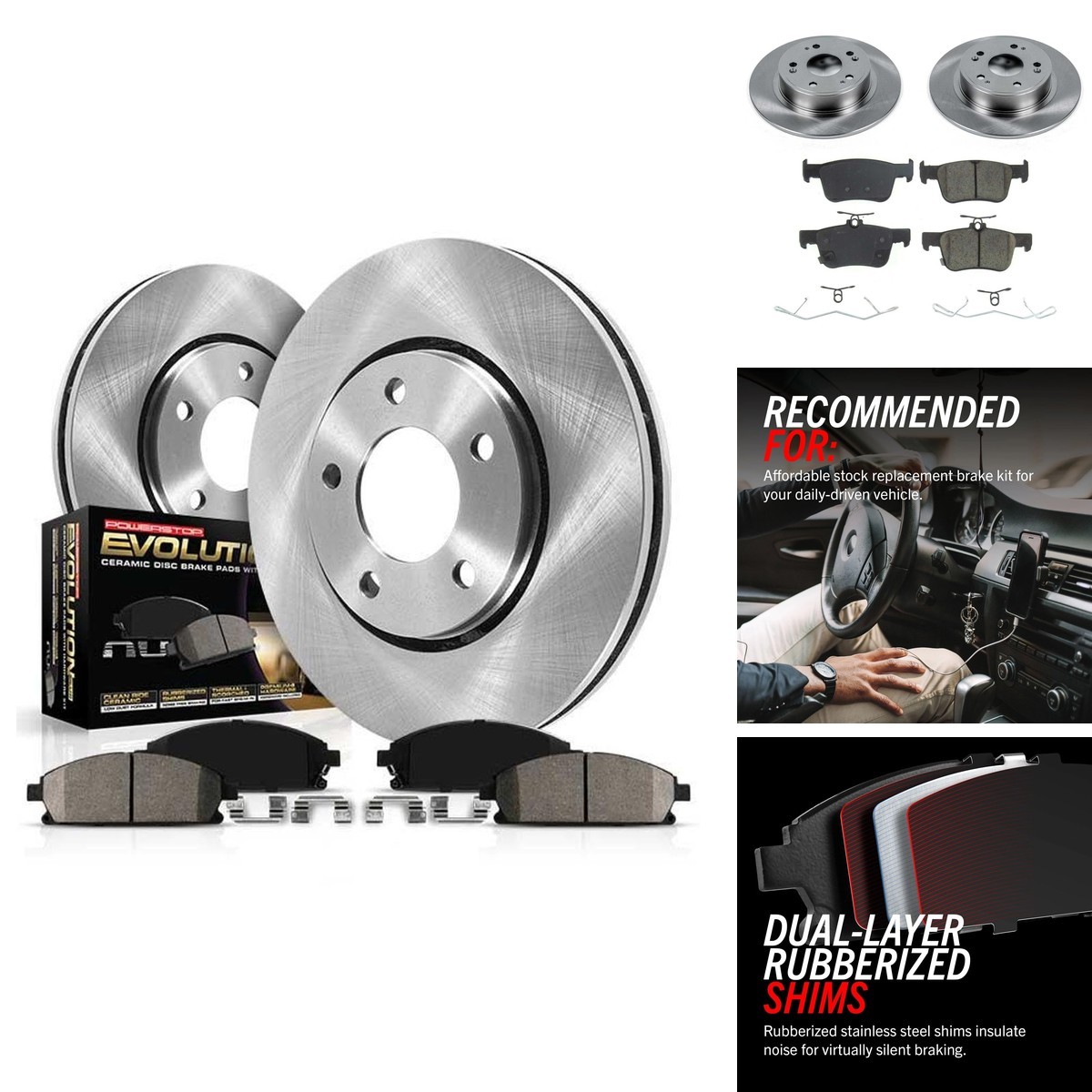 PowerStop Z17 Replacement Brake Pad & Rotor Kit Rear KOE8063