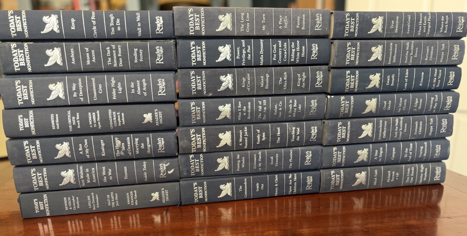 Lot of 21 Vintage Reader\'s Digest Today\'s Best Nonfiction Blue Hardcover Books