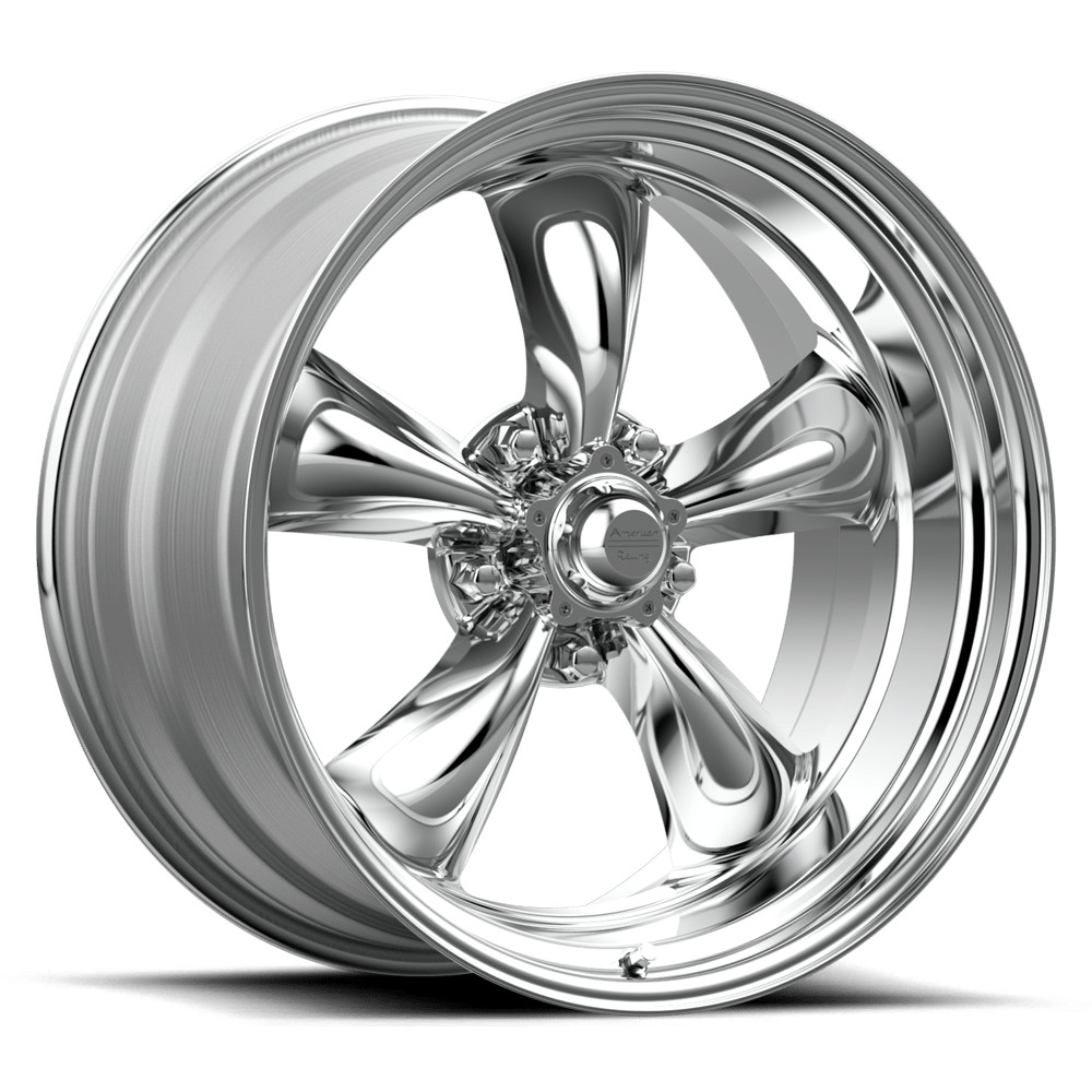 15x7 American Racing VN515 TORQ THRUST II 1 PC Polished Wheel 5x4.5 (-6mm)