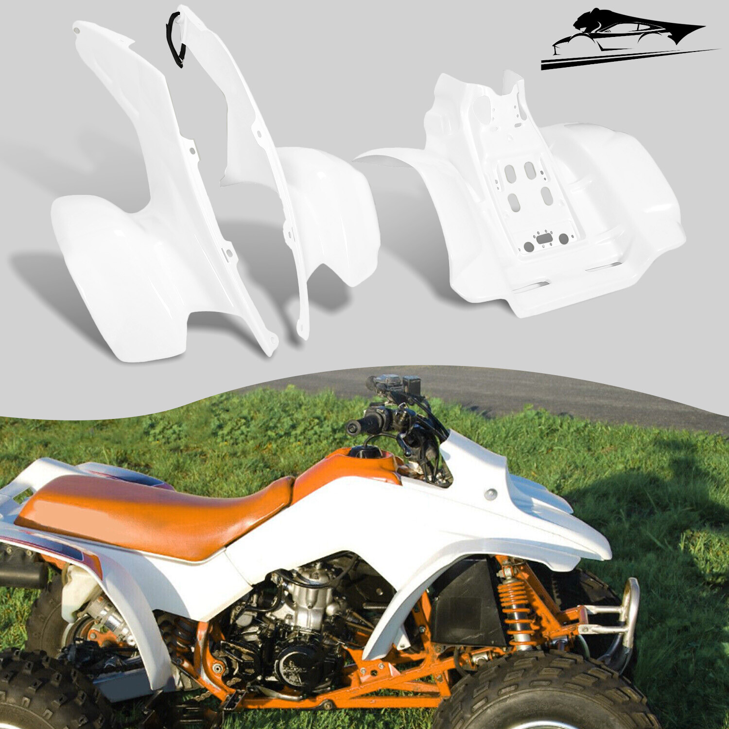 Front and Rear Fender Kit Plastic For 1986-1989 Honda FourTrax 250 TRX250R