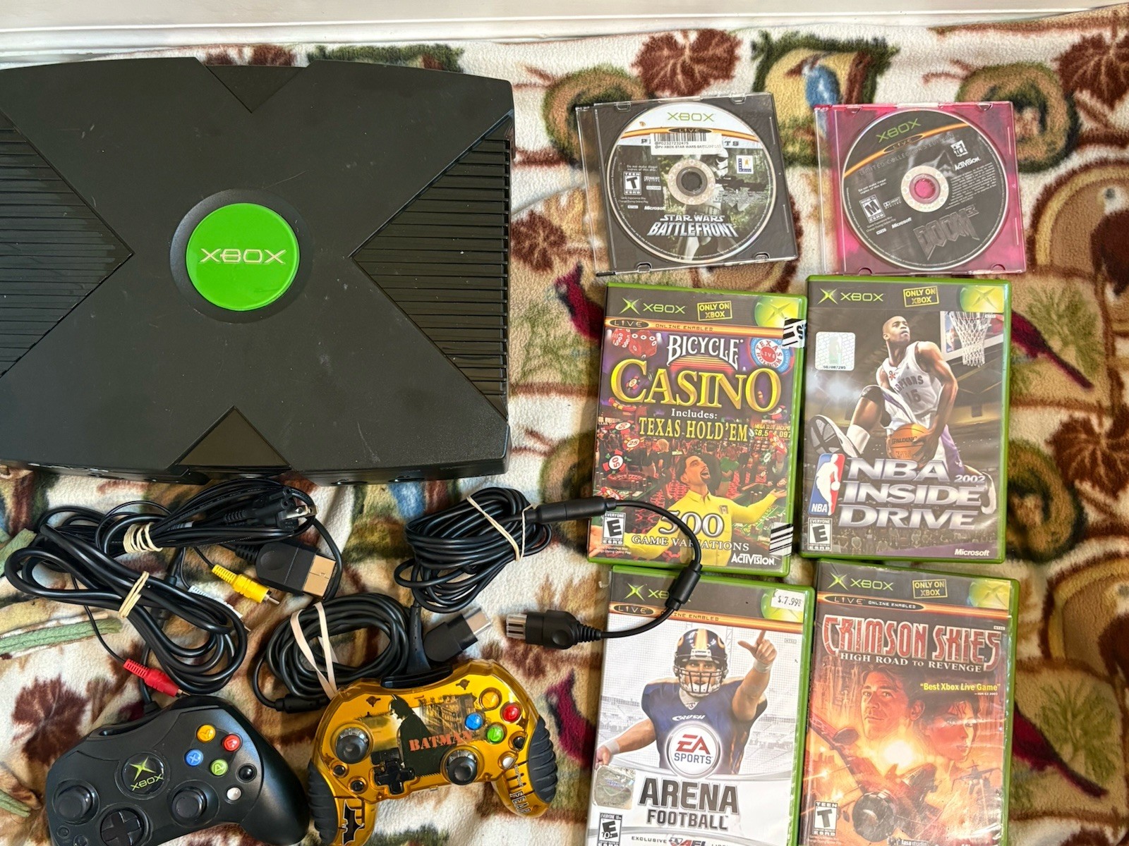 Microsoft Original Xbox Bundle 6 Games 2 Controllers Tested