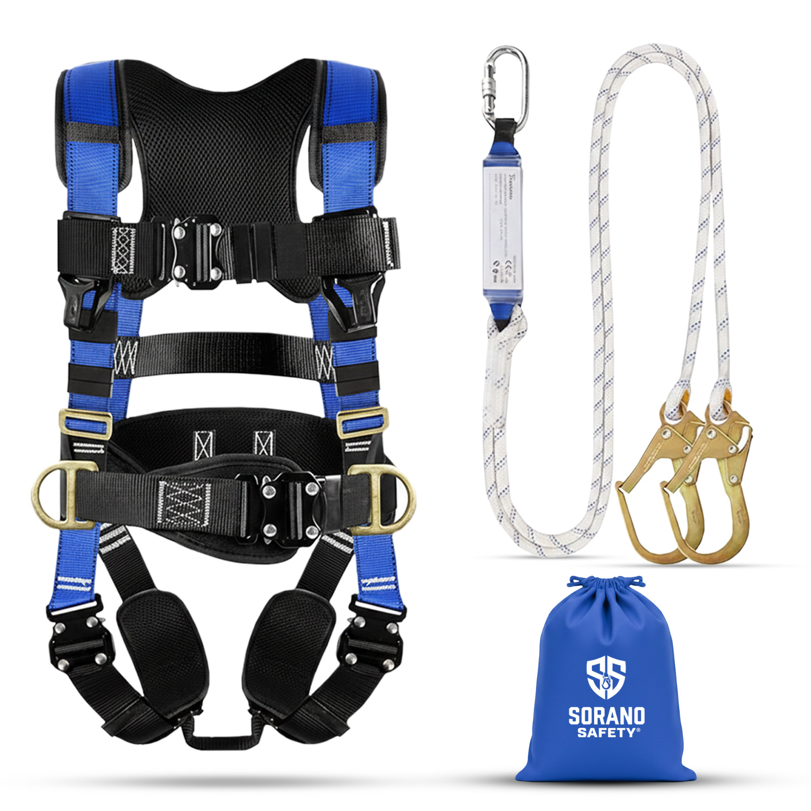 Sorano Safety Harness Fall Protection –Upgraded 4 Quick Buckles, Roofing Harness Sorano Safety Harness Fall Protection –Upgraded 4 Quick Buckles, Roofing Harness