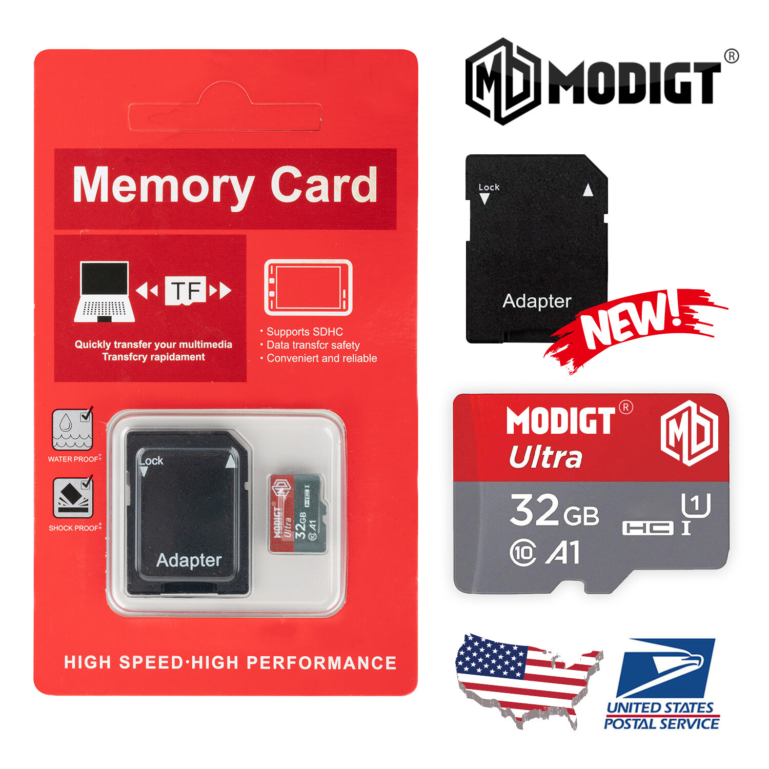 Wholesale 1/5/10pcs 32 64GB Ultra Micro SDHC TF Cards Memory Cards For PC Camera