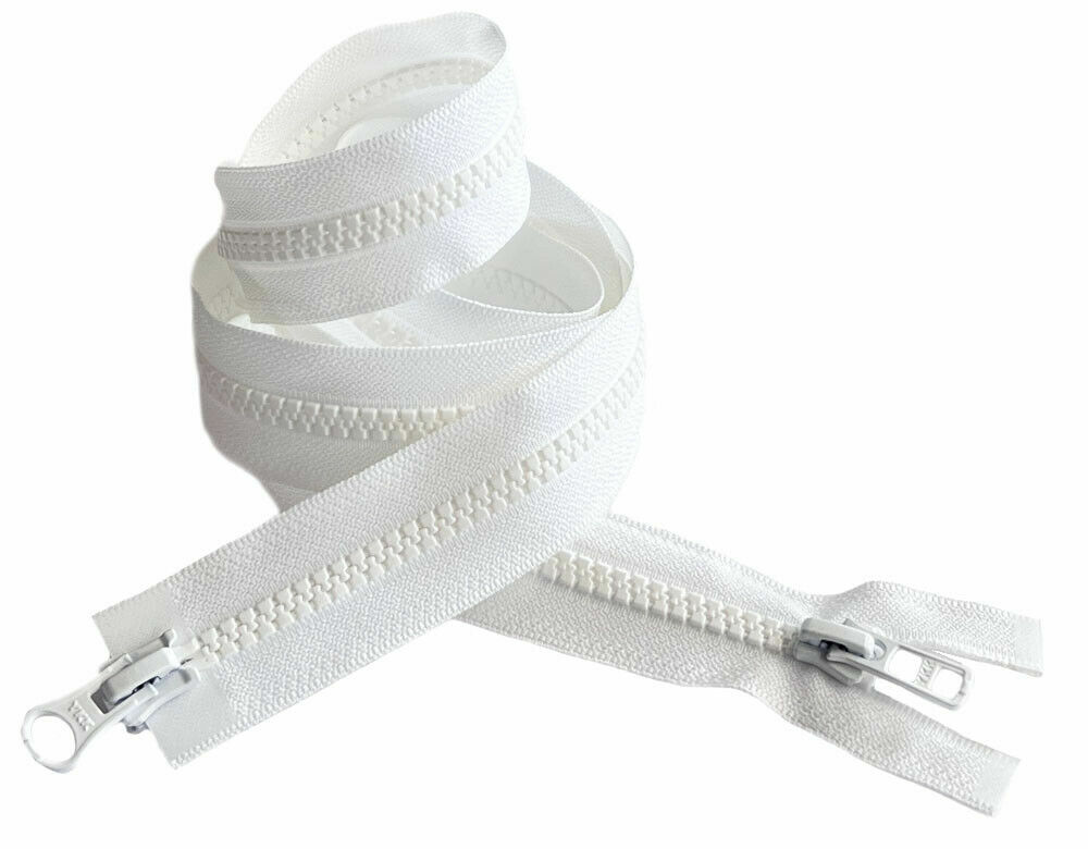 36 Inch YKK #5 VISLON 2-Way Medium Weight Molded Plastic Separating Made in USA