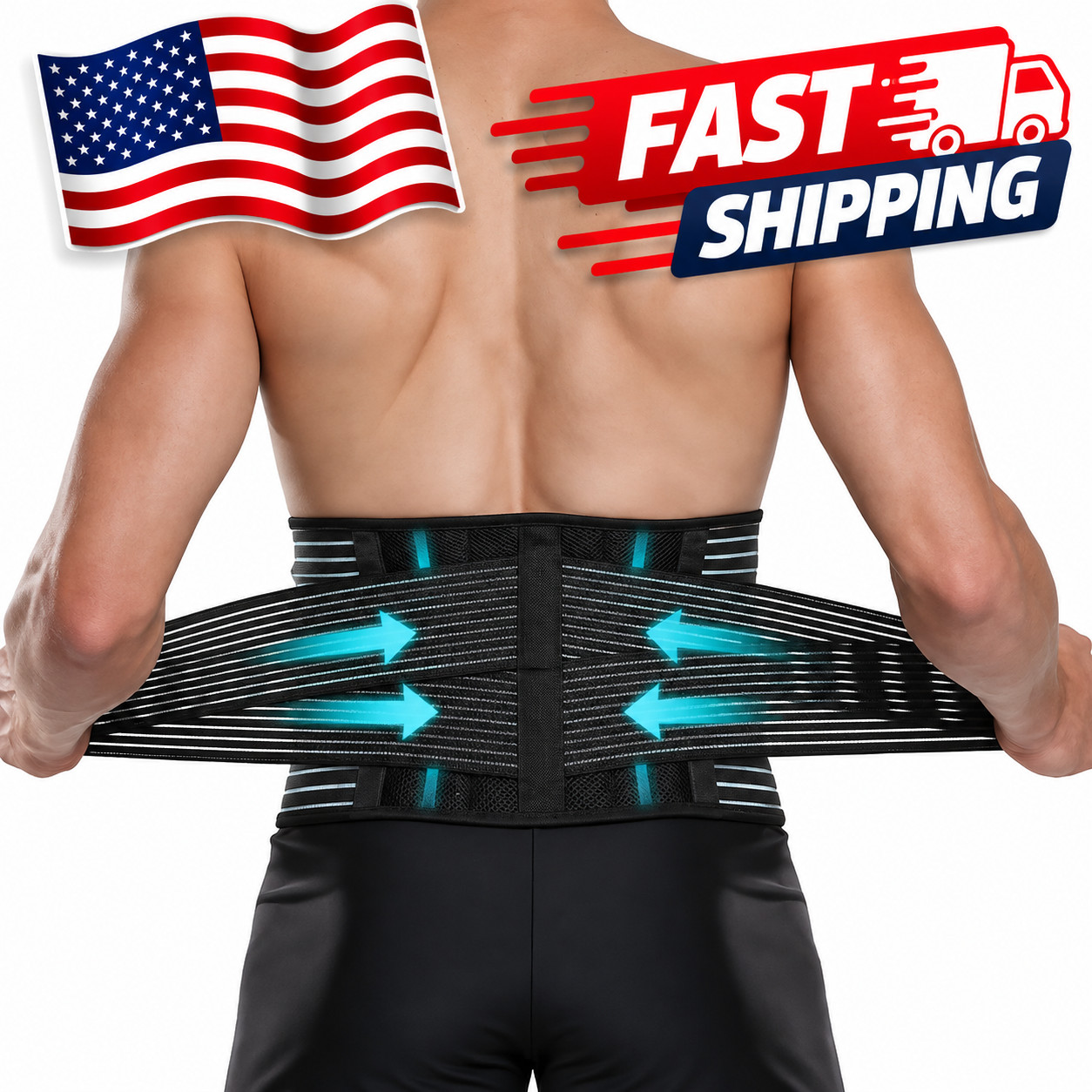 Back Brace for Lower Back Pain,Lumbar Support for Heavy Lifting Men Women,Breath