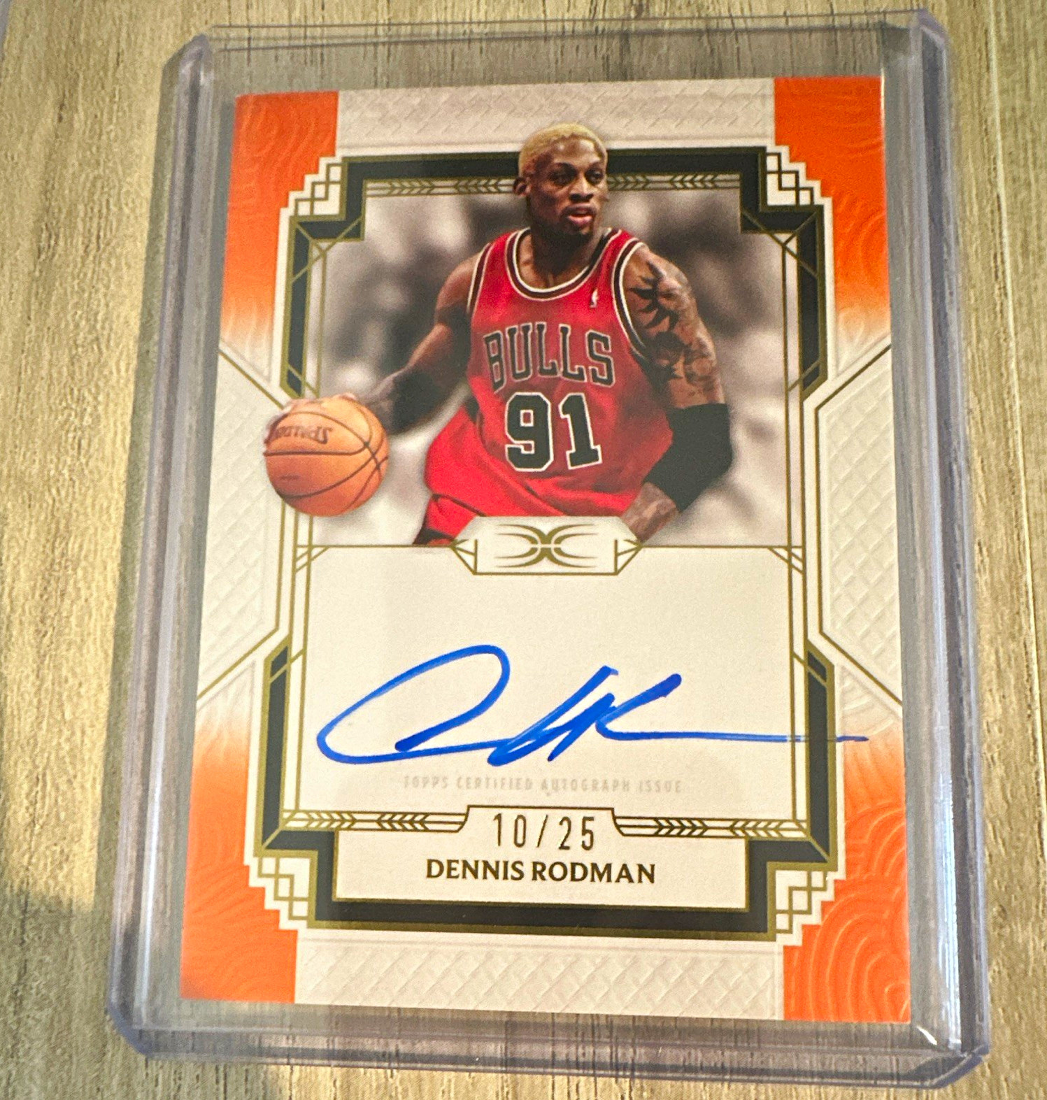 Topps Definitive Collection Dennis Rodman Auto DFA-DRO 10/25 Chicago Bulls