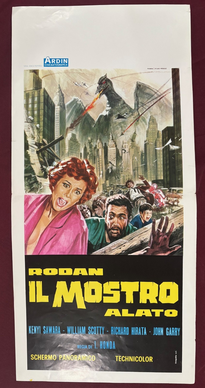 RODAN POSTER 1956 ITALIAN ISHIRO HONDA EILII TSUBURAYA KAIJU GODZILLA MOVIE b