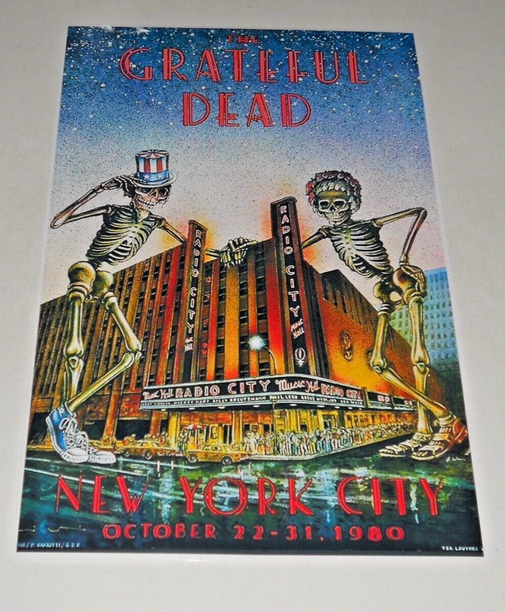 Large Grateful Dead 1980 Halloween NYC Radio City Poster Jerry Garcia 19