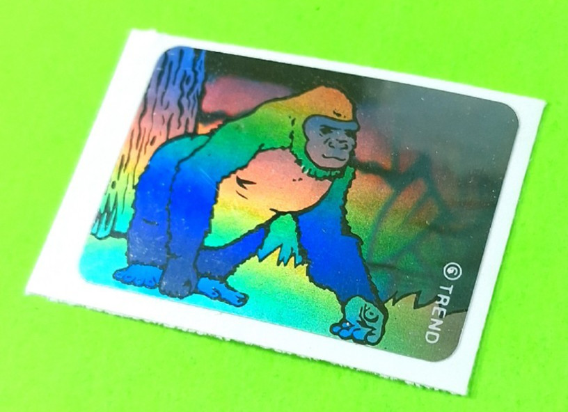 Vintage Trend Gorilla Holographic 3D Sticker *RARE* 1 1/4\ Vintage Trend Gorilla Holographic 3D Sticker *RARE* 1 1/4\