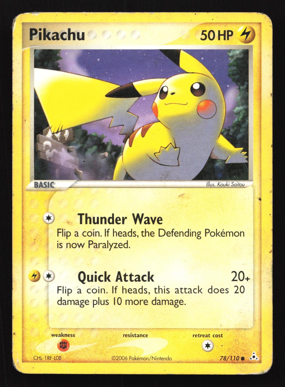 Pikachu 78/110 Holon Phantoms Common Pokemon Card Pikachu 78/110 Holon Phantoms Common Pokemon Card