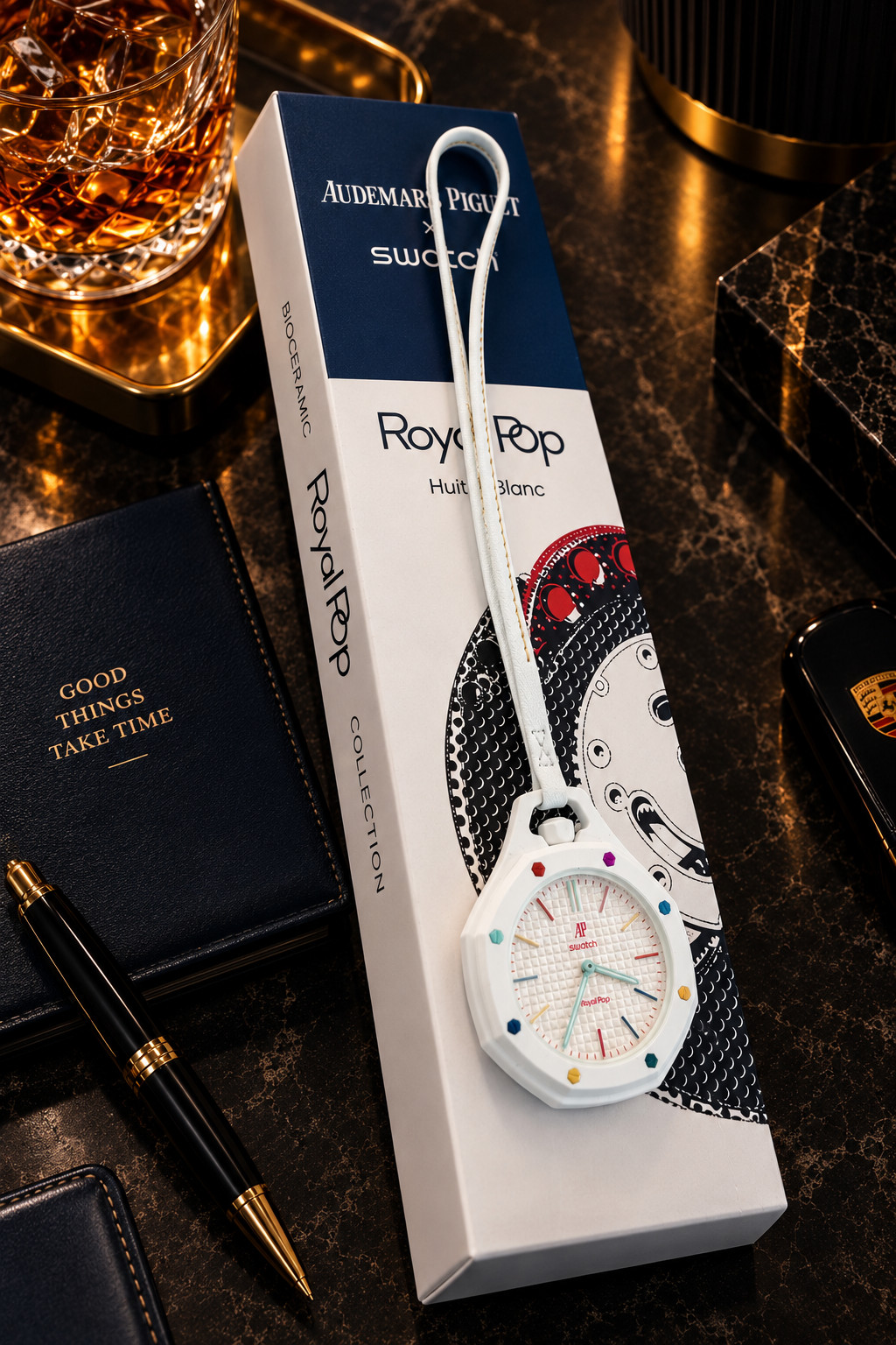 Swatch AP Royal Pop Huit Blanc Watch SSX03W100N