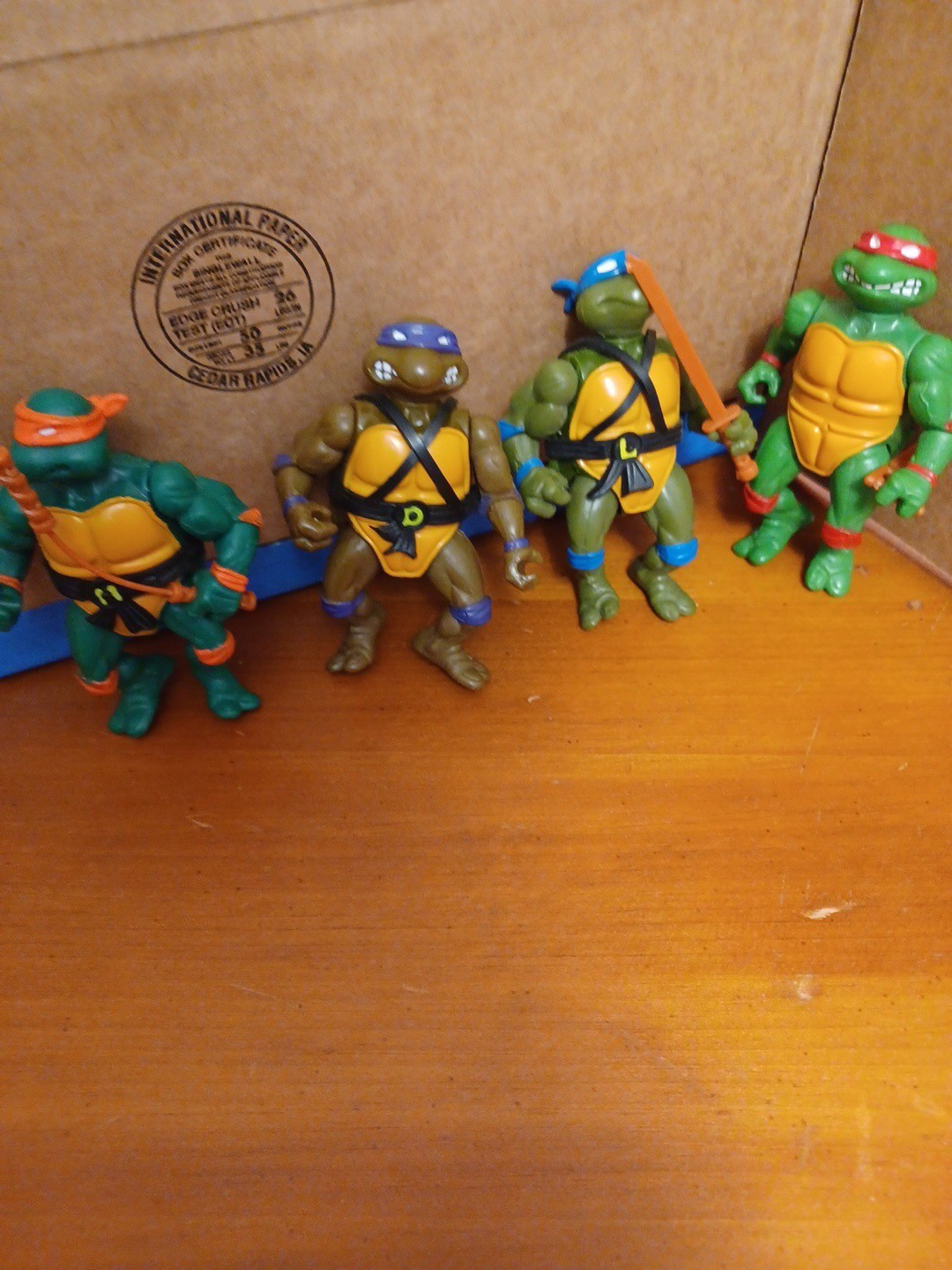 TMNT Vintage Figures Teenage Mutant Ninja Turtles Playmates Lot Set Of 4 1988