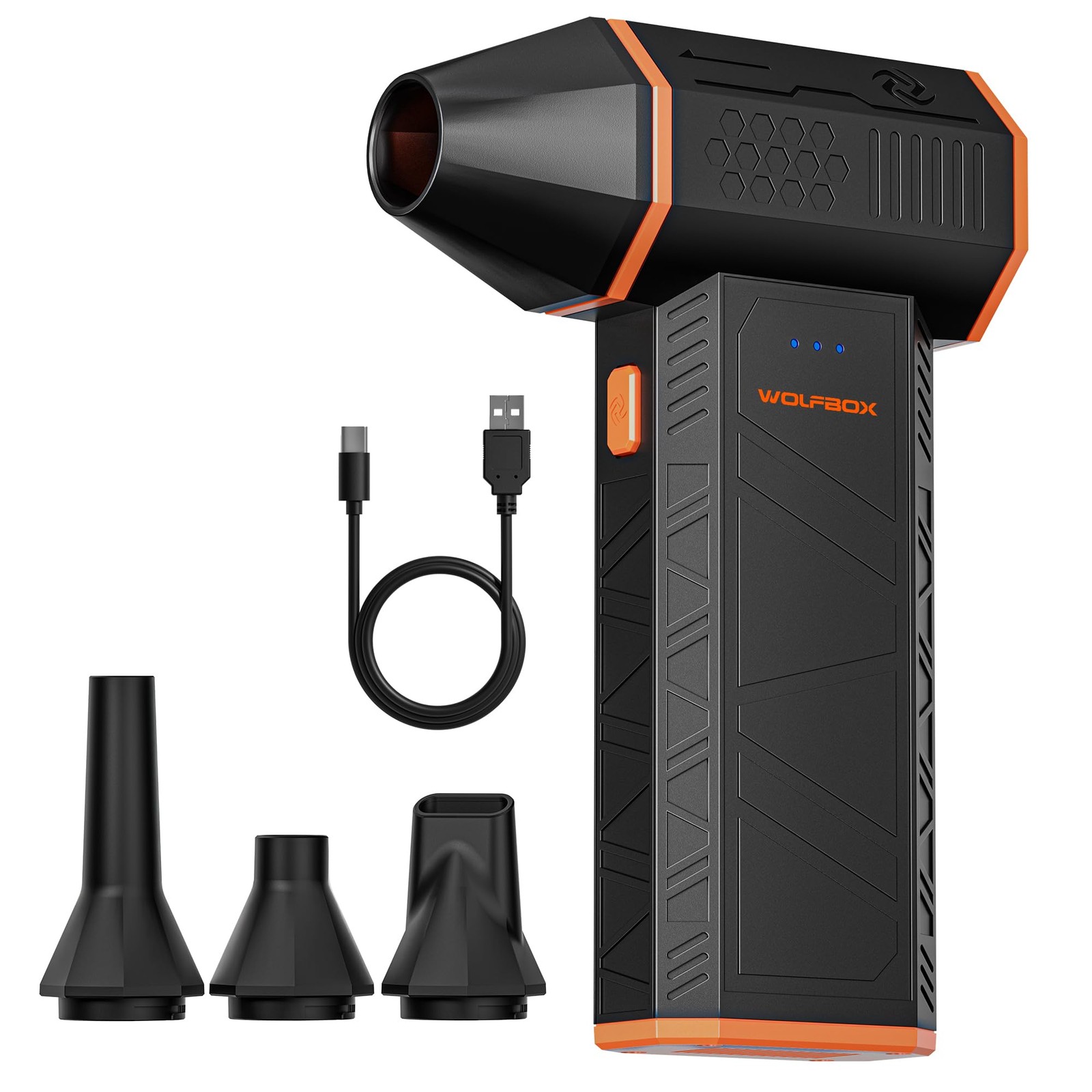 WOLFBOX MF50 Electric Air Duster 110000RPM 3-Gear Adjustable Fast Charging for WOLFBOX MF50 Electric Air Duster 110000RPM 3-Gear Adjustable Fast Charging for