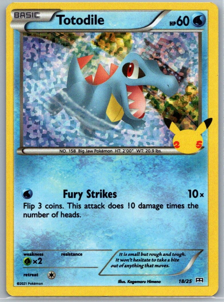 Totodile Holofoil Promo McDonald\'s 25th Anniversary Promos [M21 - 018/025] - LP