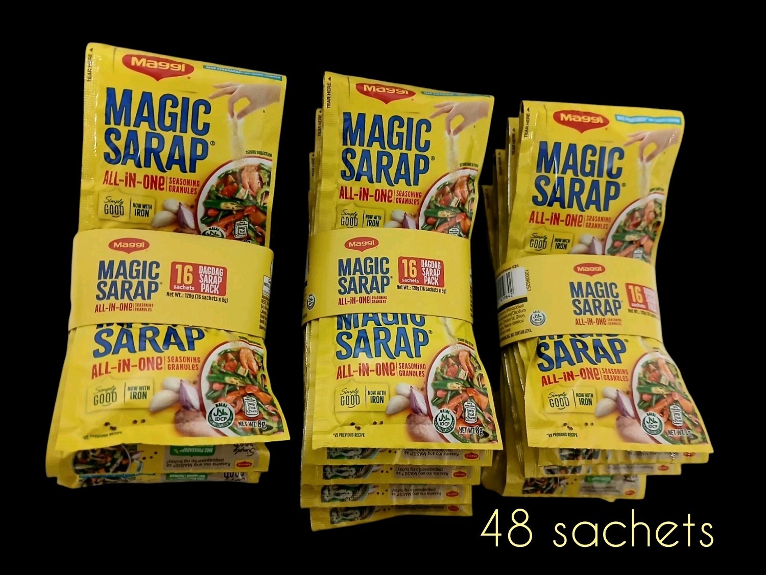 3 PACKS Maggi Magic Sarap All in One Seasoning Granules 8g X 48 SACHETS 