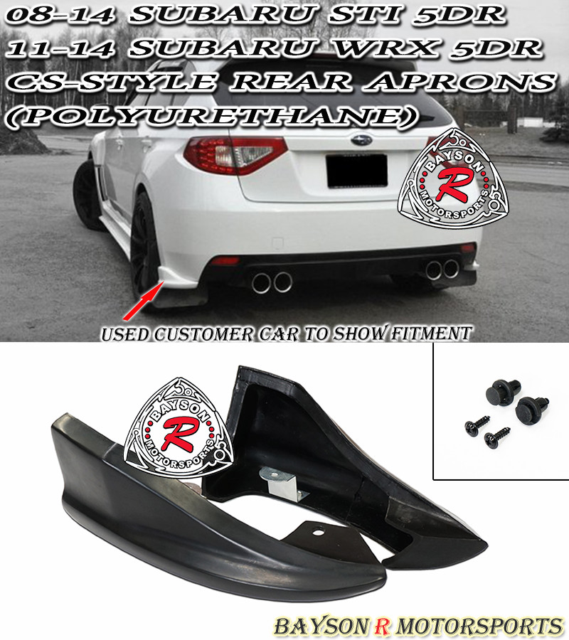 Fits 08-14 Impreza STI GRB Hatchback CS-Style Bottom Line Rear Aprons (Urethane) Fits 08-14 Impreza STI GRB Hatchback CS-Style Bottom Line Rear Aprons (Urethane)