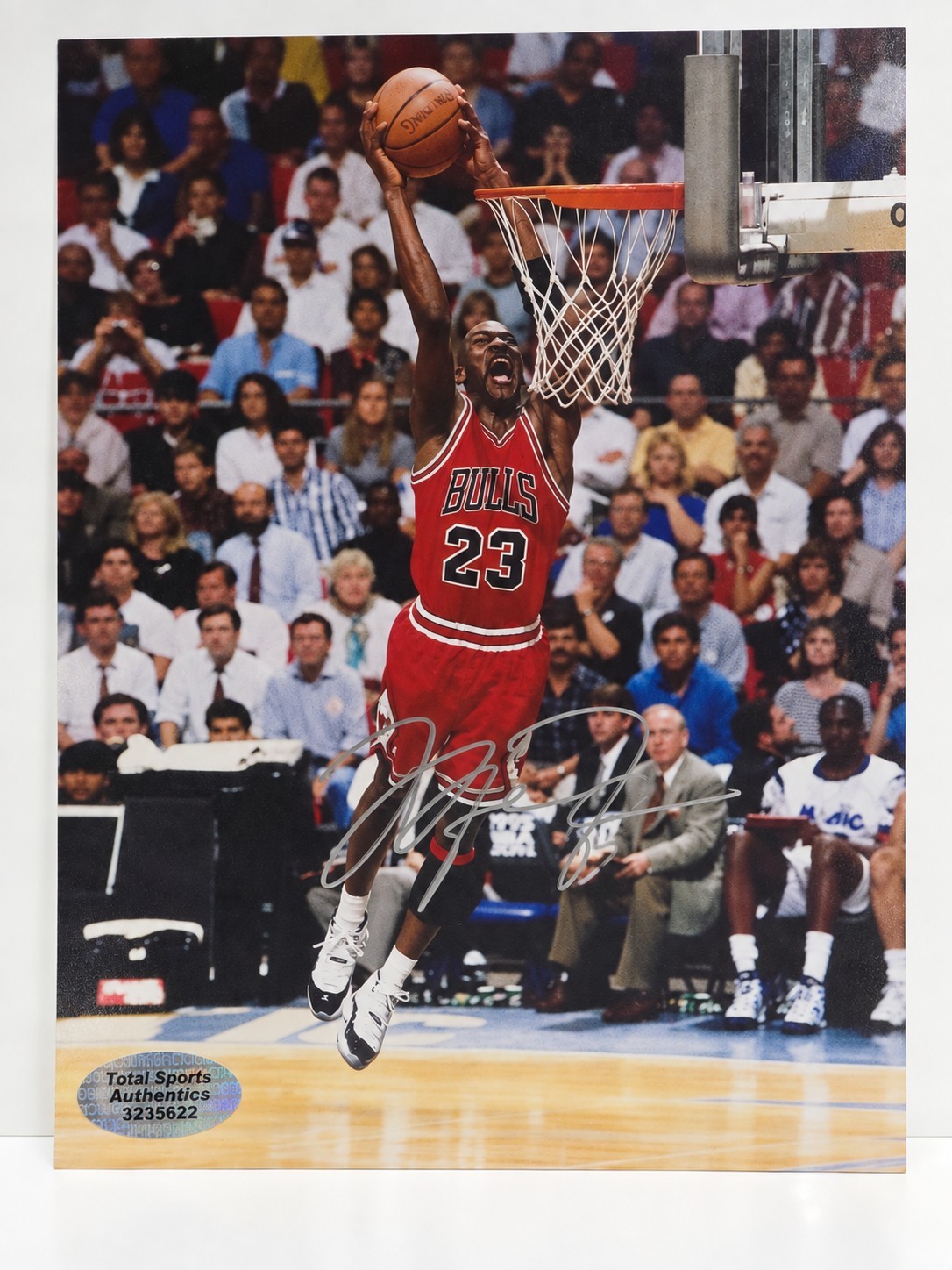 Michael Jordan Chicago Bulls Signed Basketball Slam Dunk Autographed Photo w/COA Michael Jordan Chicago Bulls Signed Basketball Slam Dunk Autographed Photo w/COA