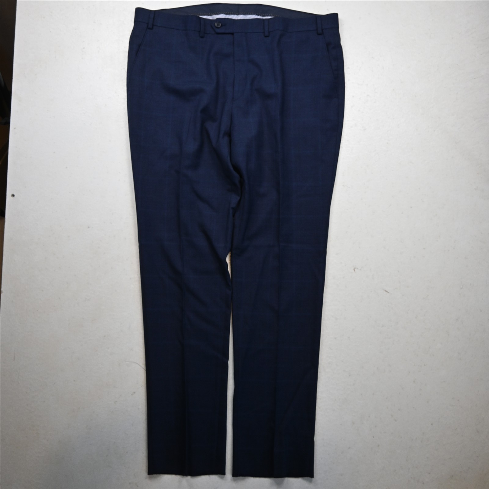 NEW Hickey Freeman 40x34 Blue Glenn Check 100% Wool Havana Straight Dress Pants NEW Hickey Freeman 40x34 Blue Glenn Check 100% Wool Havana Straight Dress Pants
