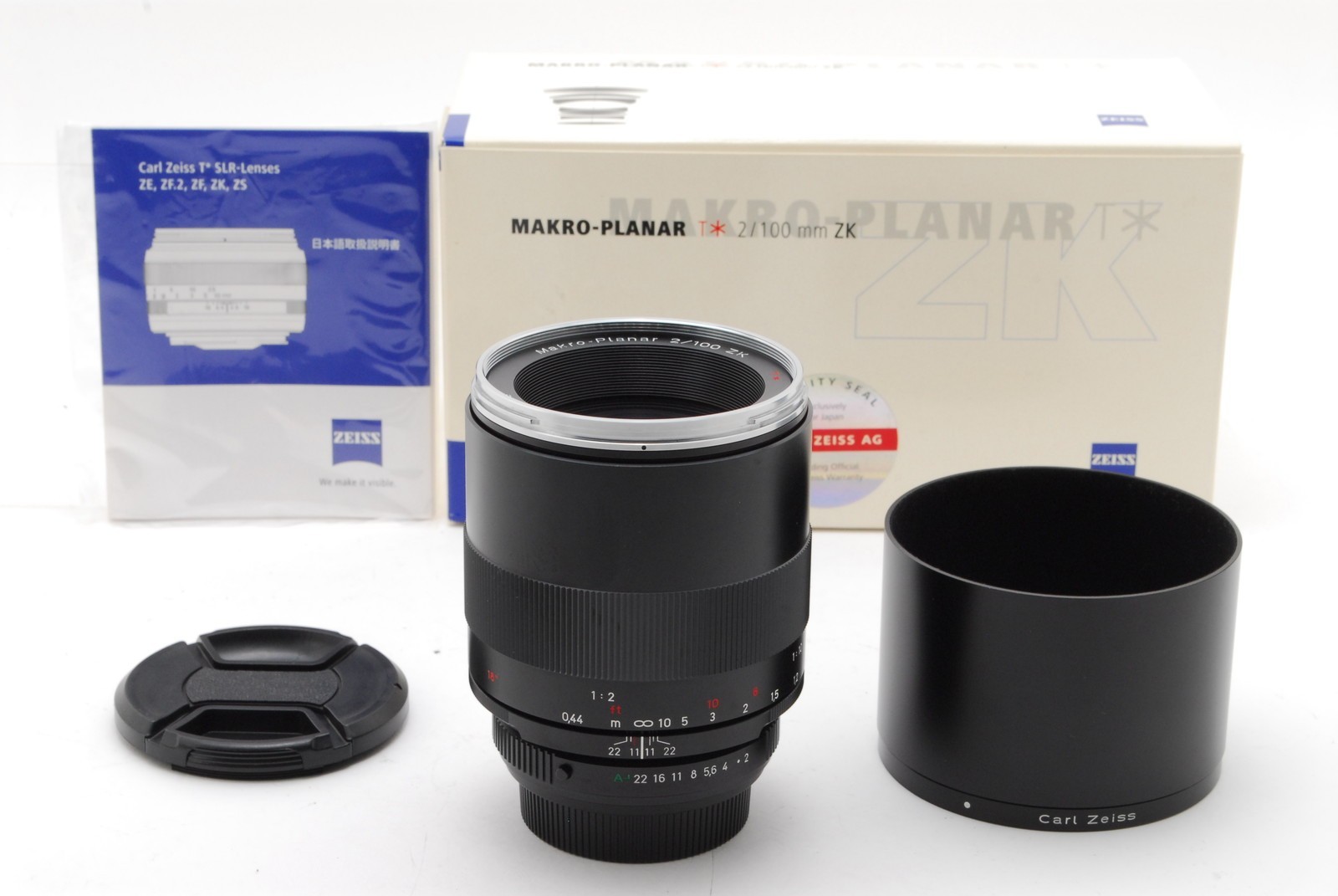 RARE [UNUSED in Box] Carl Zeiss Makro Planar T* 100mm f/2 ZK Lens Pentax JAPAN
