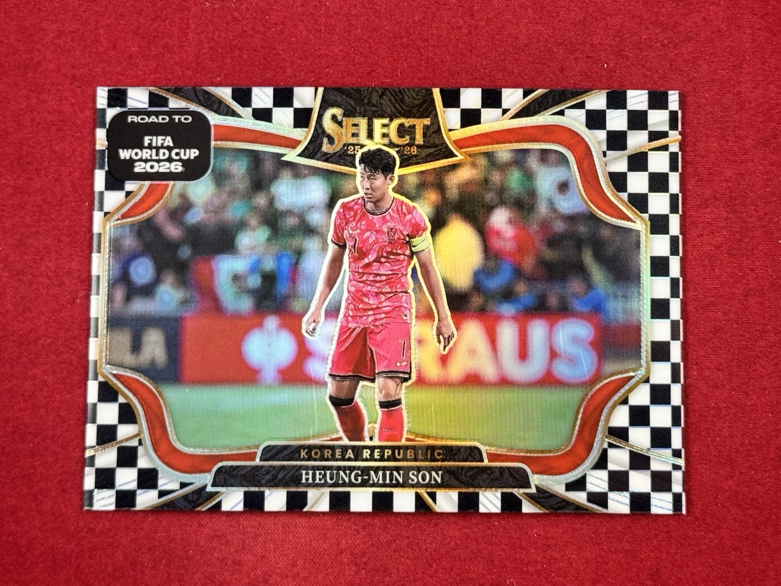 2025-26 Panini Select World Cup Heung-Min Son #254 Field Level Zebra Prizms SP 2025-26 Panini Select World Cup Heung-Min Son #254 Field Level Zebra Prizms SP