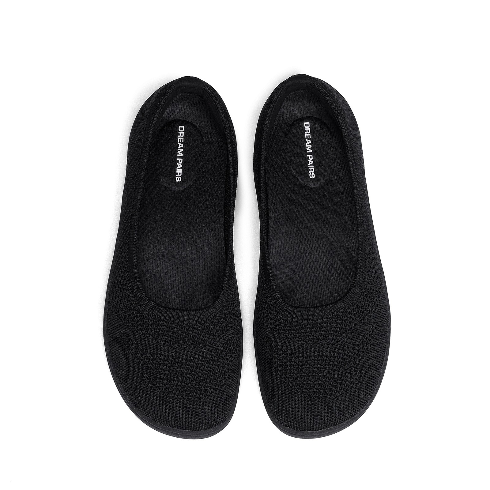 DREAM PAIRS Women's Wide Toe Box Ballet Flats Comfort Washable Knit Shoes