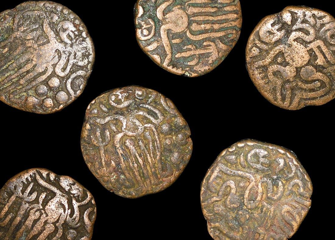 Set of 8 India Massa Coins Chola Empire 985-1014 CE 