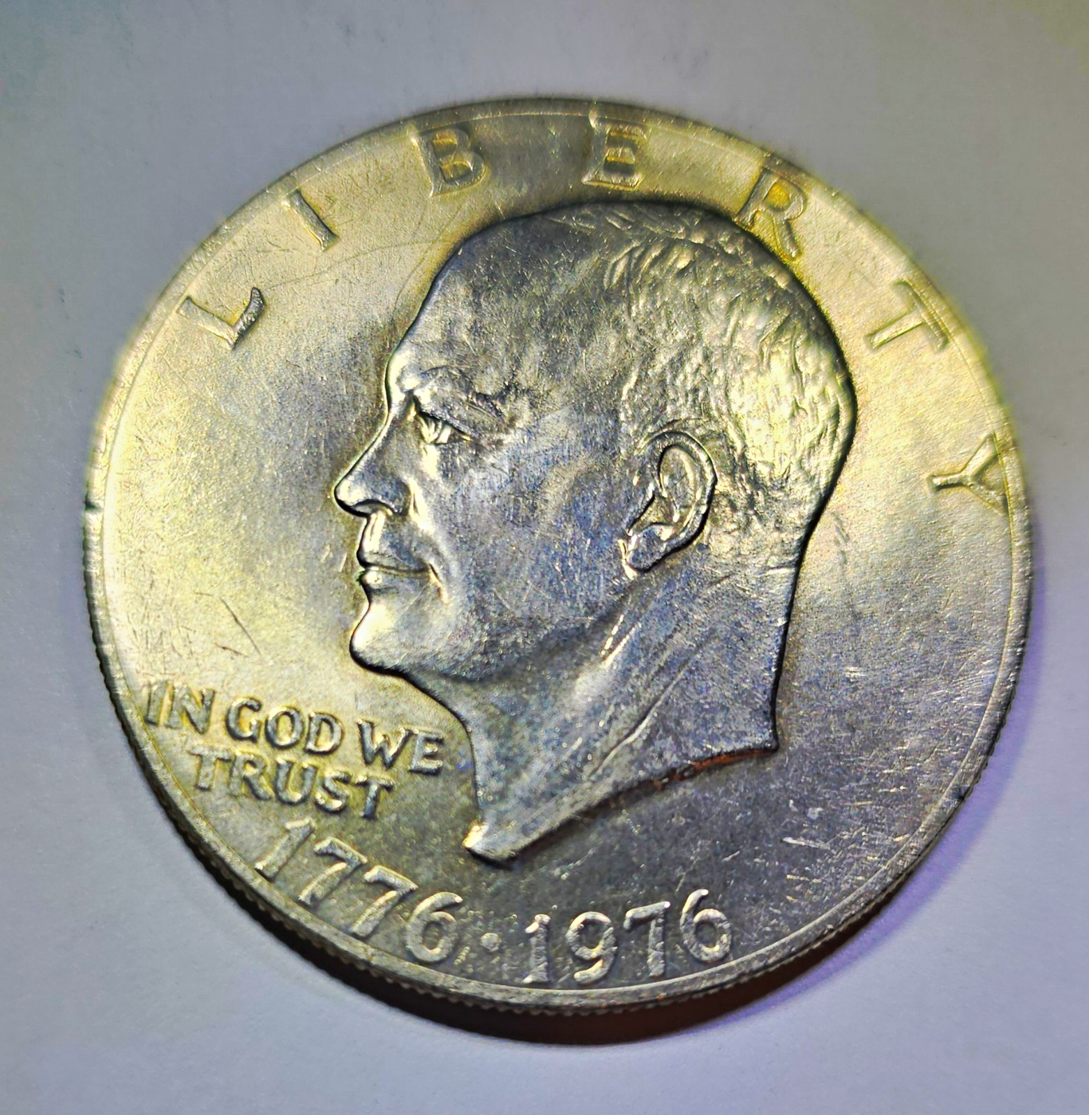 1776-1976 Bicentennial Eisenhower Ike Dollar Coin. No Mint Mark Philadelphia Cla 1776-1976 Bicentennial Eisenhower Ike Dollar Coin. No Mint Mark Philadelphia Cla