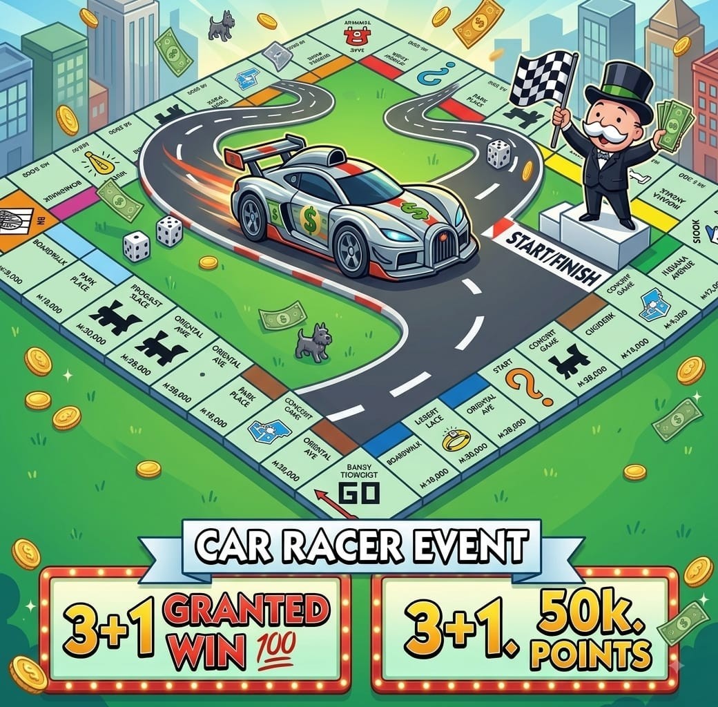 Mono-poly Tycoon racer Granted Win 💯 3+1