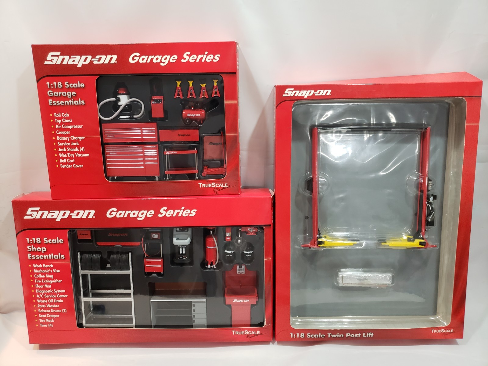 1/18 Original Snap-On Lot Garage Series Shop Essentials Twin Post Lift TrueScale