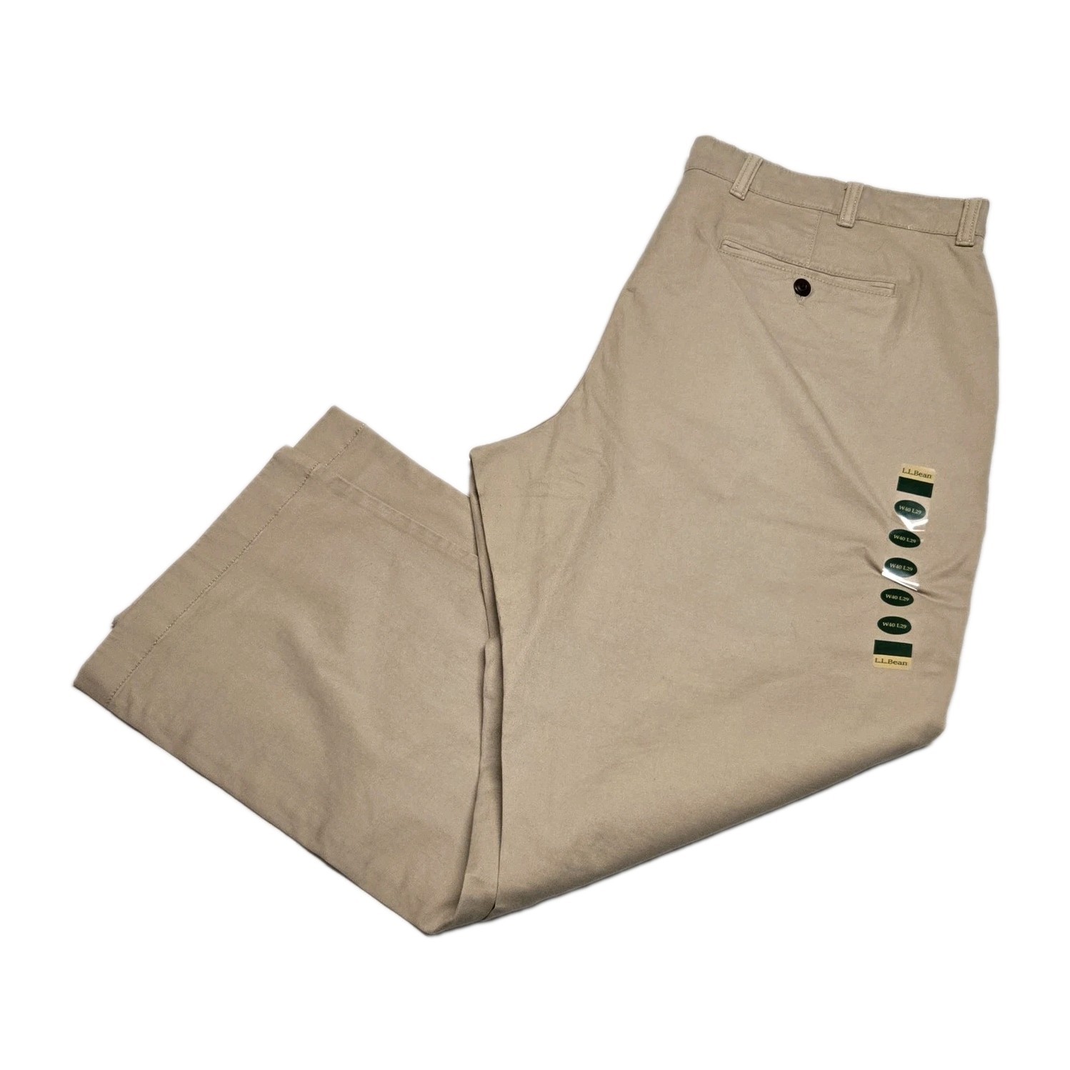 L.L.Bean Lakewash Stretch Standard Fit Khaki Pants Men\'s Size 40 x 29 New L.L.Bean Lakewash Stretch Standard Fit Khaki Pants Men\'s Size 40 x 29 New