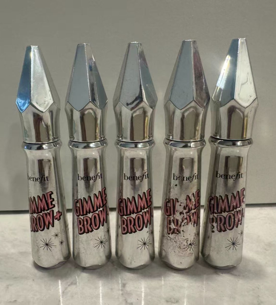 5 BENEFIT GIMME BROW + Volumizing Fiber Gel - Shade #2 0.1oz /3g each UNBOX