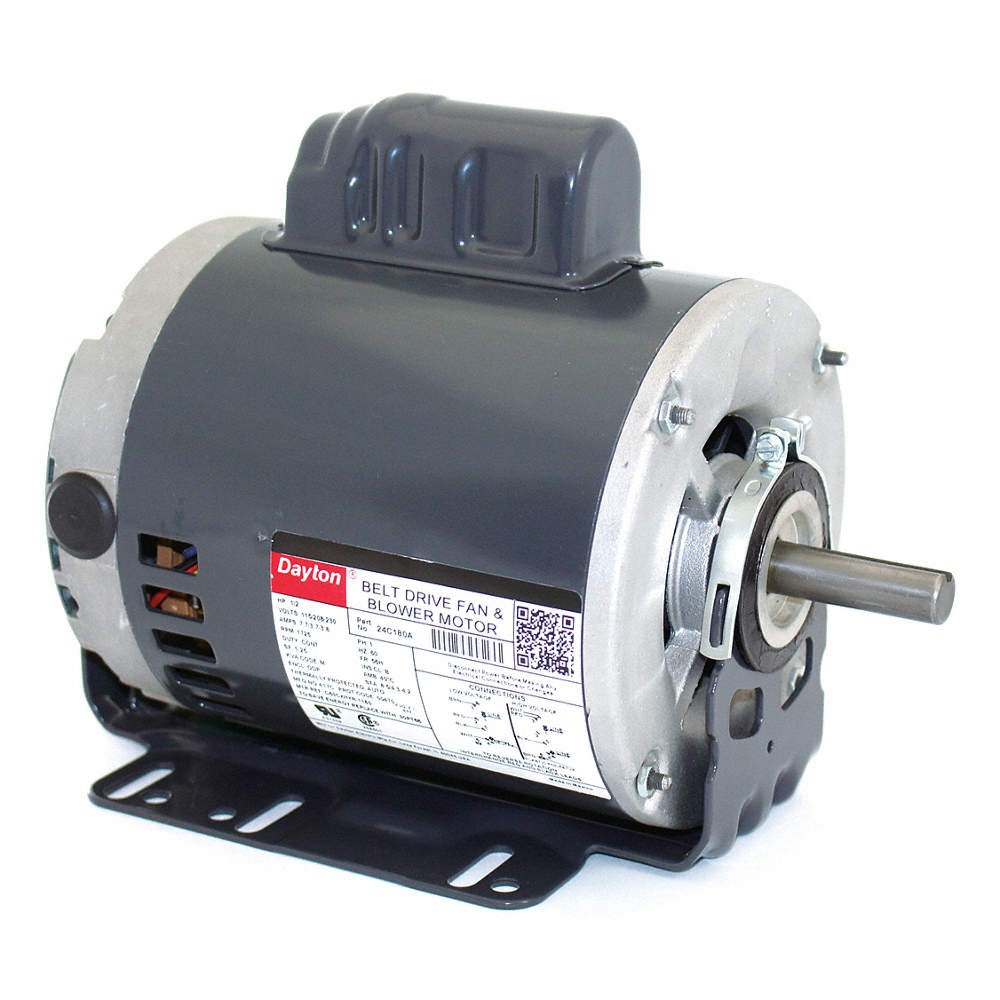 DAYTON 24C180 Motor,1/2 HP,1725 rpm,56H,115/208-230V 24C180