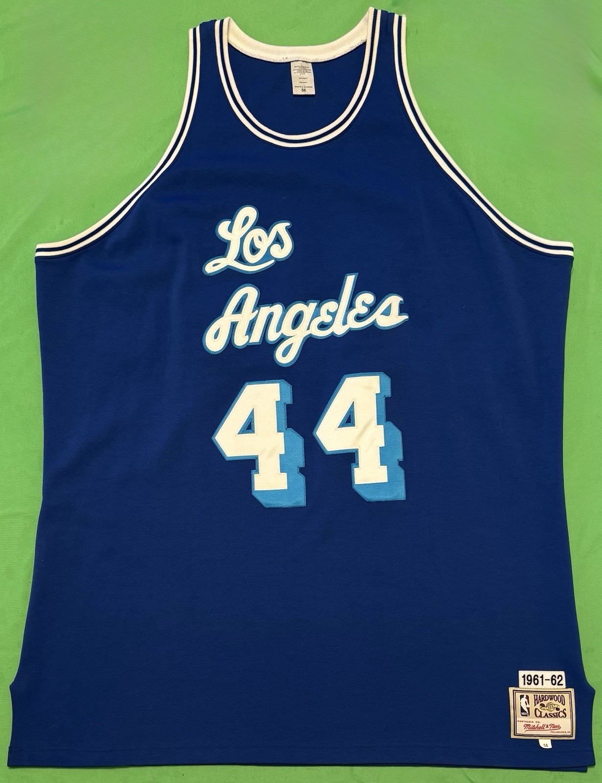 Vintage Authentic Mitchell &Ness 1961-62 Jerry West LA Lakers NBA Jersey Sz 56