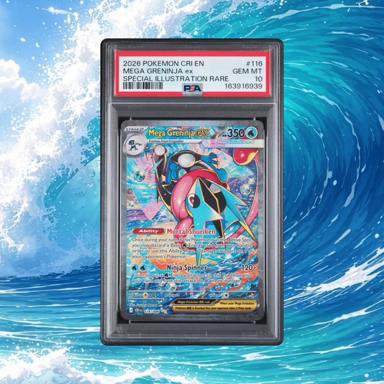 2026 POKEMON CHAOS RISING ILLUSTRATION RARE #116 MEGA GRENINJA EX PSA 10 2026 POKEMON CHAOS RISING ILLUSTRATION RARE #116 MEGA GRENINJA EX PSA 10