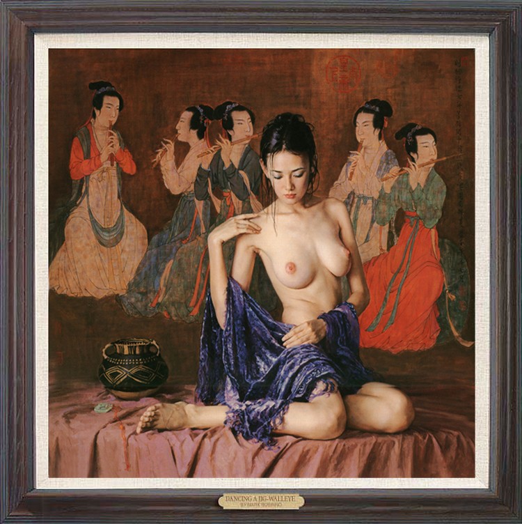 Hand Painted Oil Painting art chinese Female woman Nude On Canvas 30