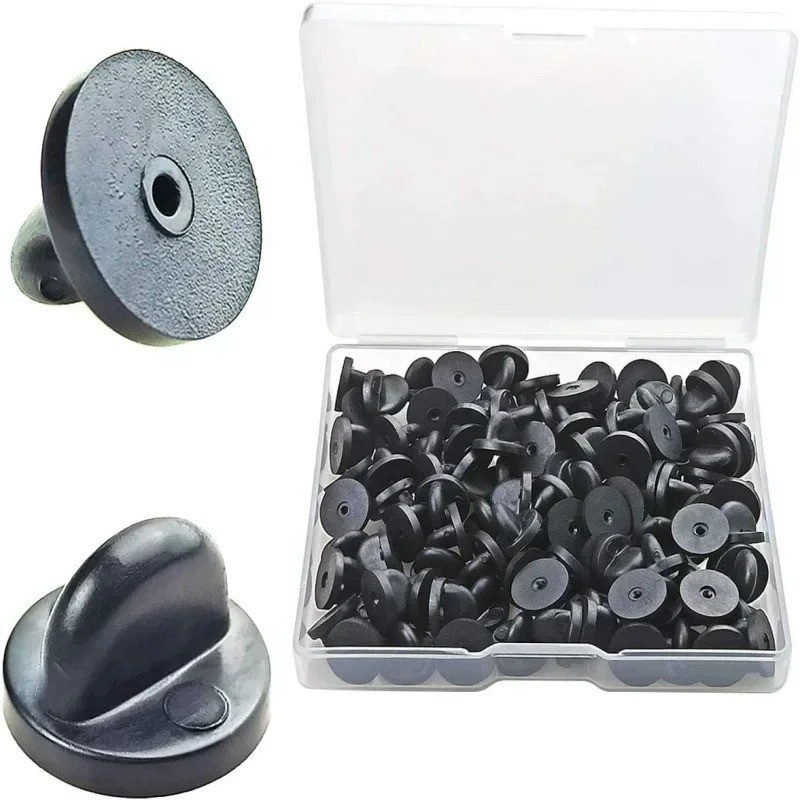 1000Pcs PVC Rubber Pin Backs Butterfly Clutch Backings Holder Tie Tacks Keepers, 1000Pcs PVC Rubber Pin Backs Butterfly Clutch Backings Holder Tie Tacks Keepers,