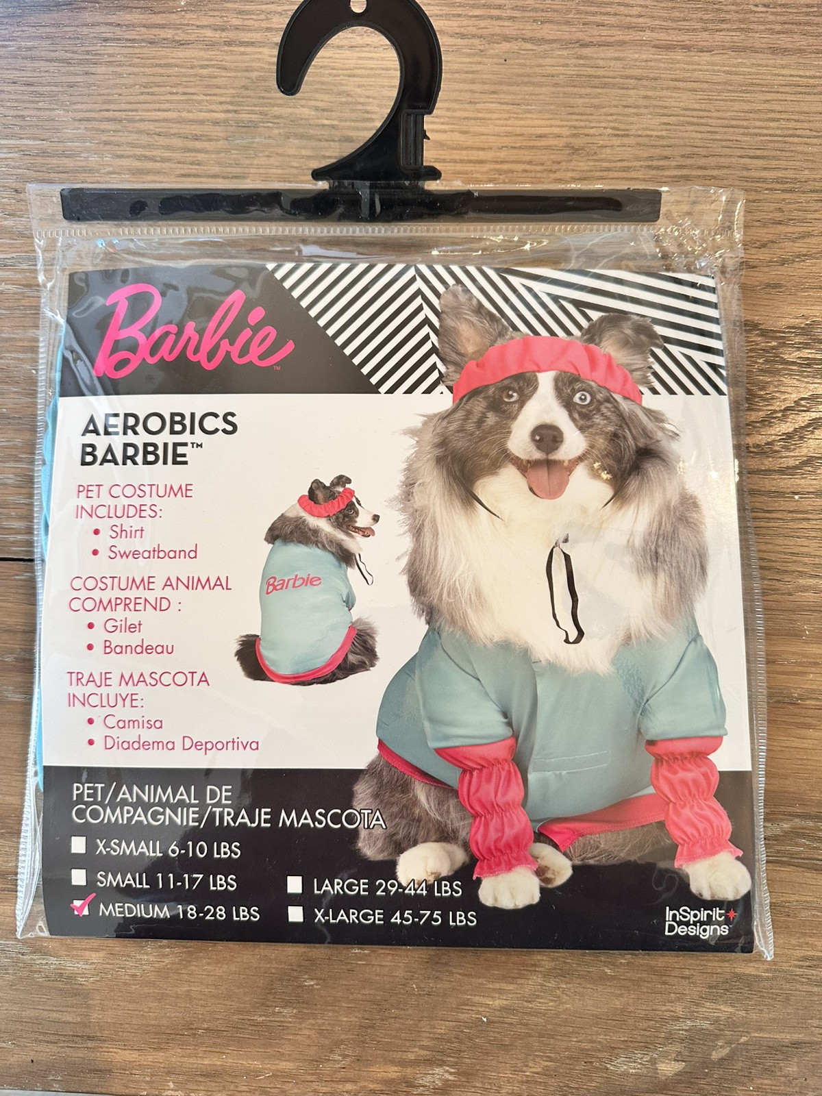 NEW Aerobics Barbie Pet Dog Halloween Costume Outfit Clothes Medium 18-28 Lb