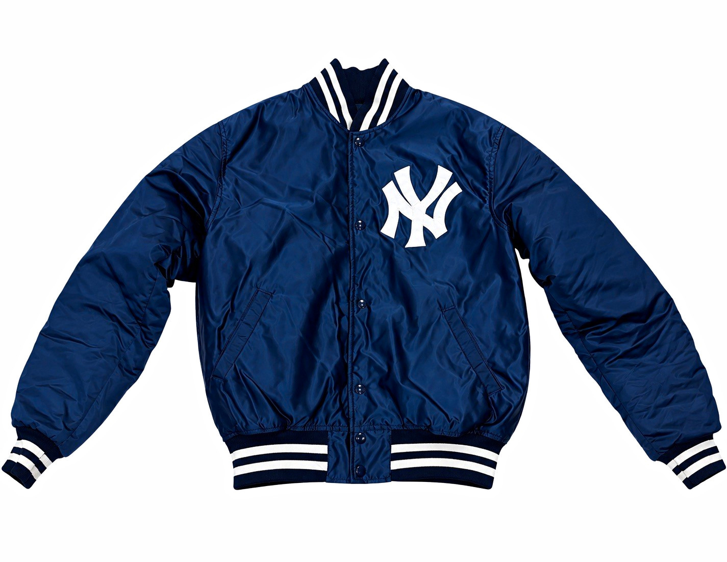 Vintage Starter New York Yankees Satin Jacket MLB Navy Blue Bomber Men’s L