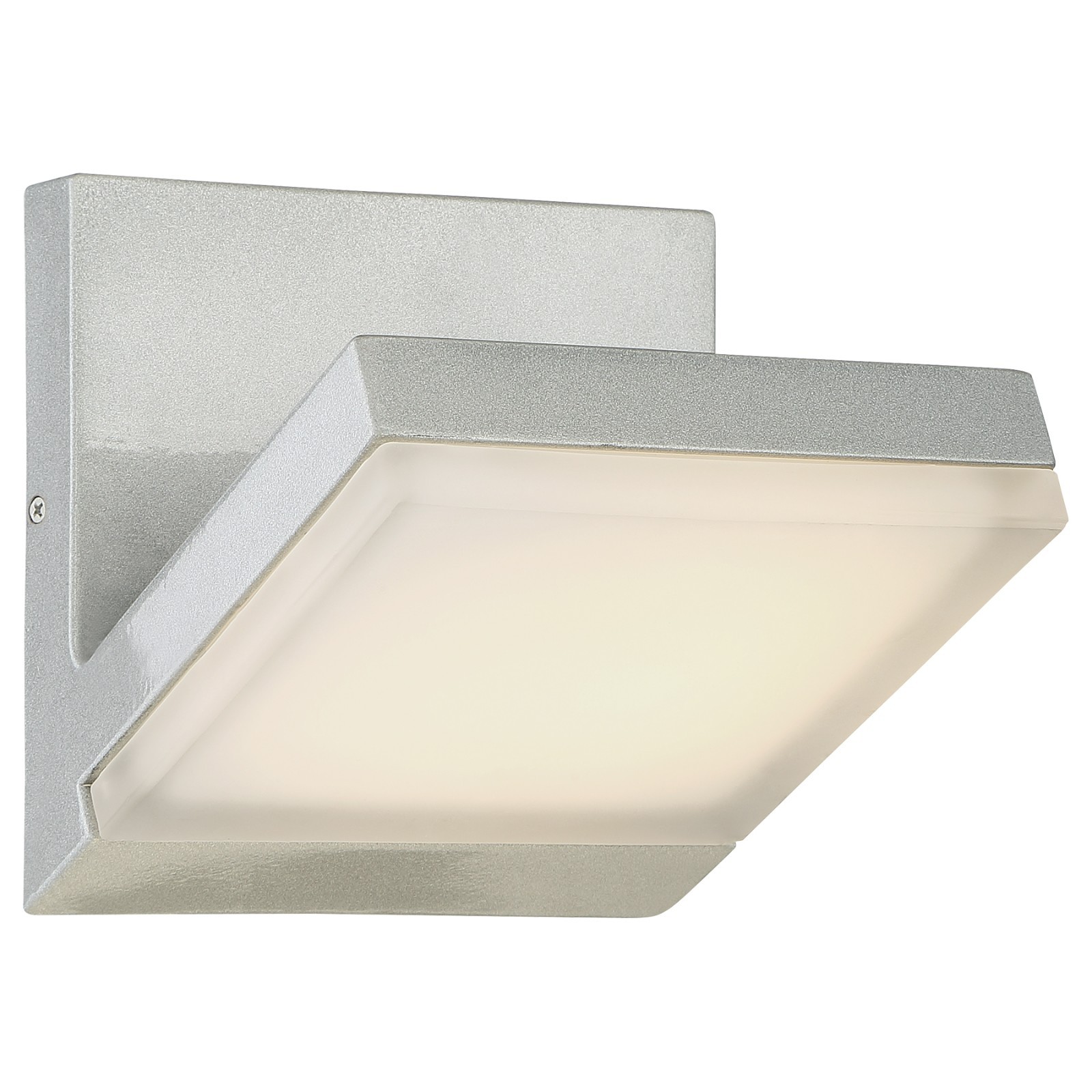 GEORGE KOVACS P1259-566-L ANGLE SILVER DUST LED OUTDOOR MODERN WALL SCONCE GLASS