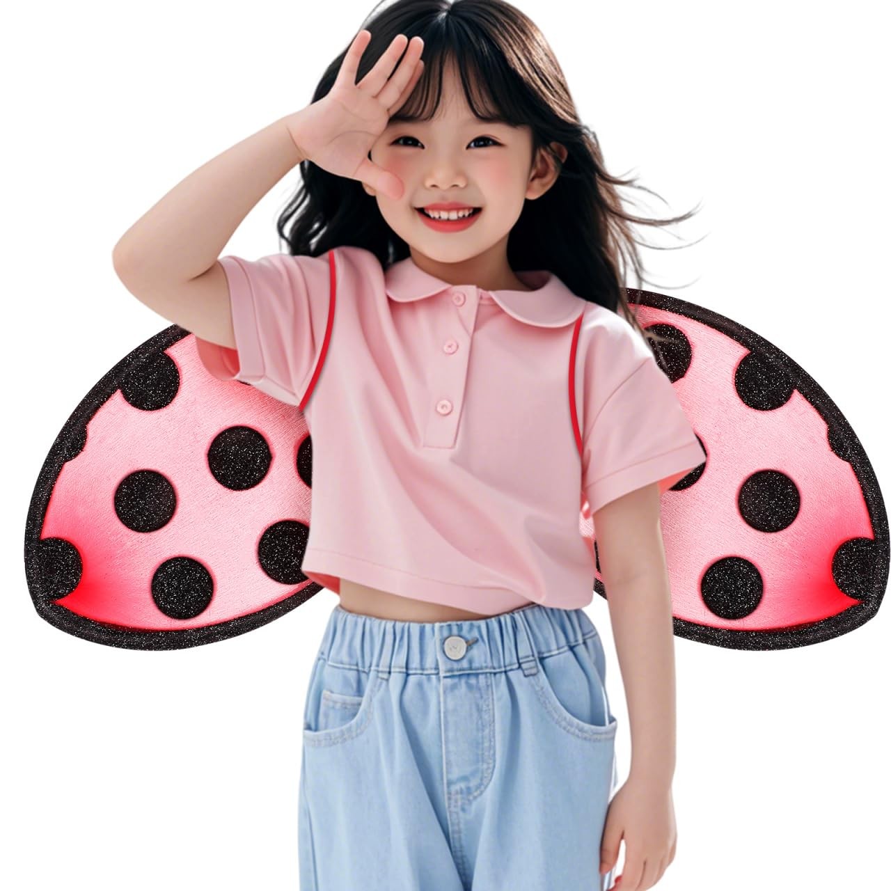 Toddmomy Ladybug Wings for Girls Foldable Mesh Cosplay Wing Kids Costume Acce... Toddmomy Ladybug Wings for Girls Foldable Mesh Cosplay Wing Kids Costume Acce...