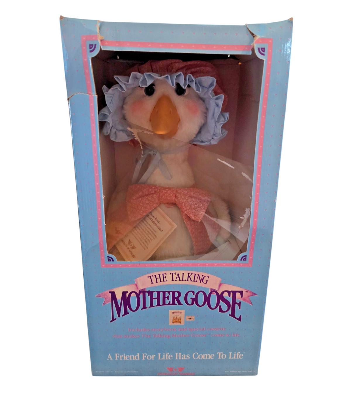 Vintage 1986 Talking Mother Goose Worlds Of Wonder W/Box Vintage 1986 Talking Mother Goose Worlds Of Wonder W/Box
