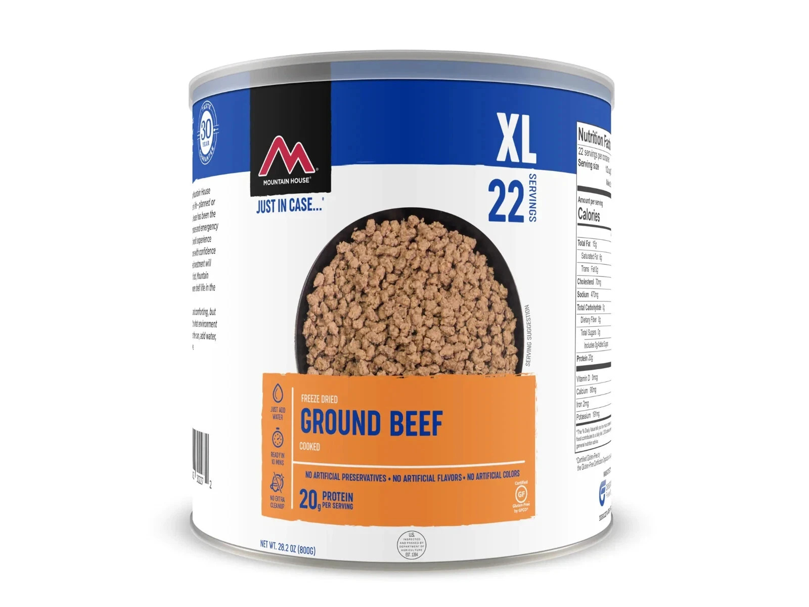 Mountain House Ground Beef Survival and Emergency Food - 28.2oz Mountain House Ground Beef Survival and Emergency Food - 28.2oz