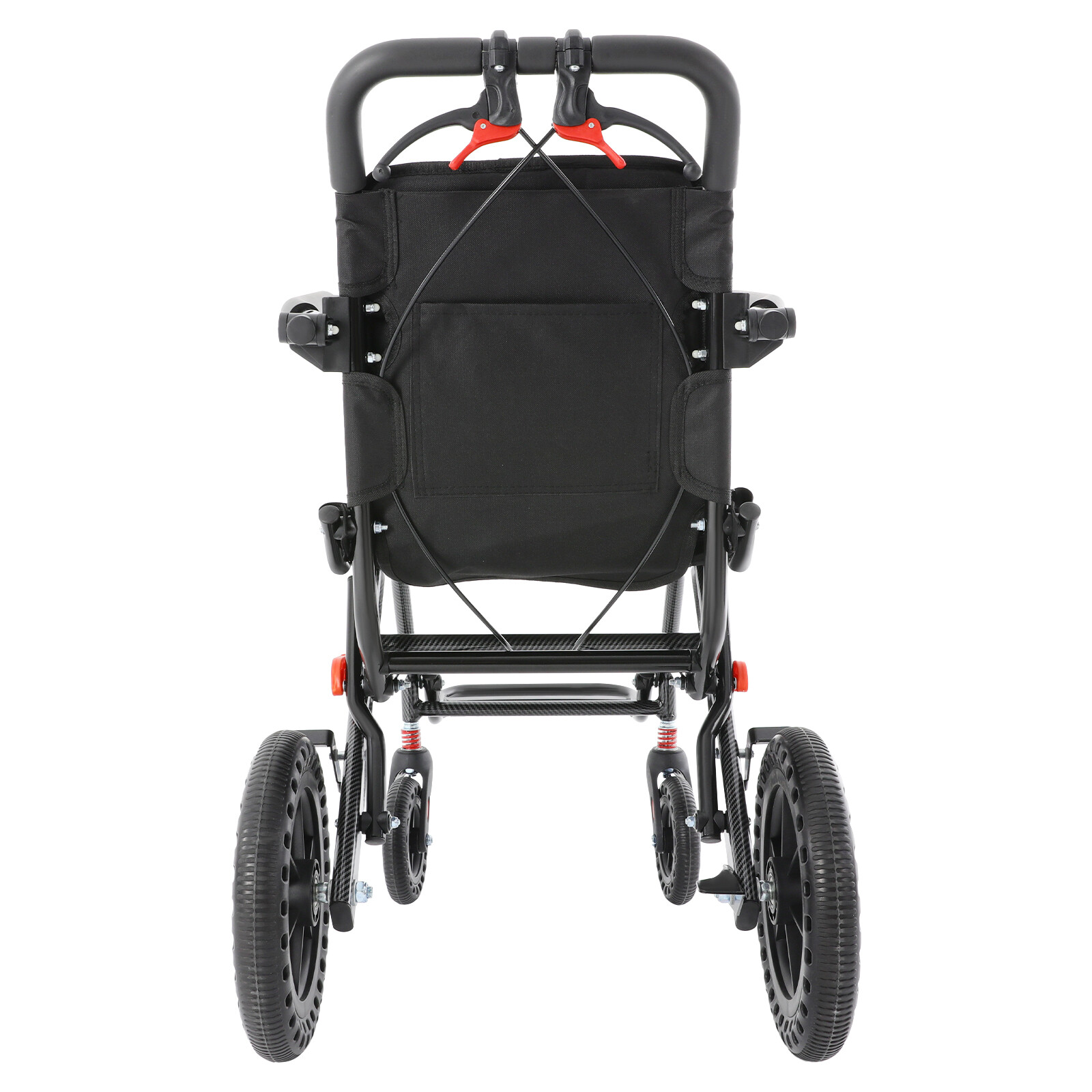 Medical Super Light Foldable Wheeled Transport Chair with Carry Bag 100KG