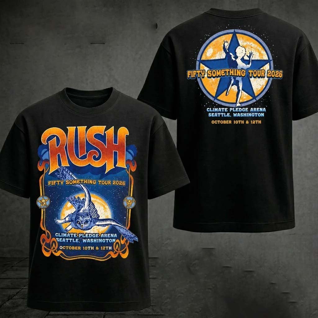 Rush Seattle Washington Event Tee At Washington On Oct 10 12 Tour 2026 T-Shirt Rush Seattle Washington Event Tee At Washington On Oct 10 12 Tour 2026 T-Shirt