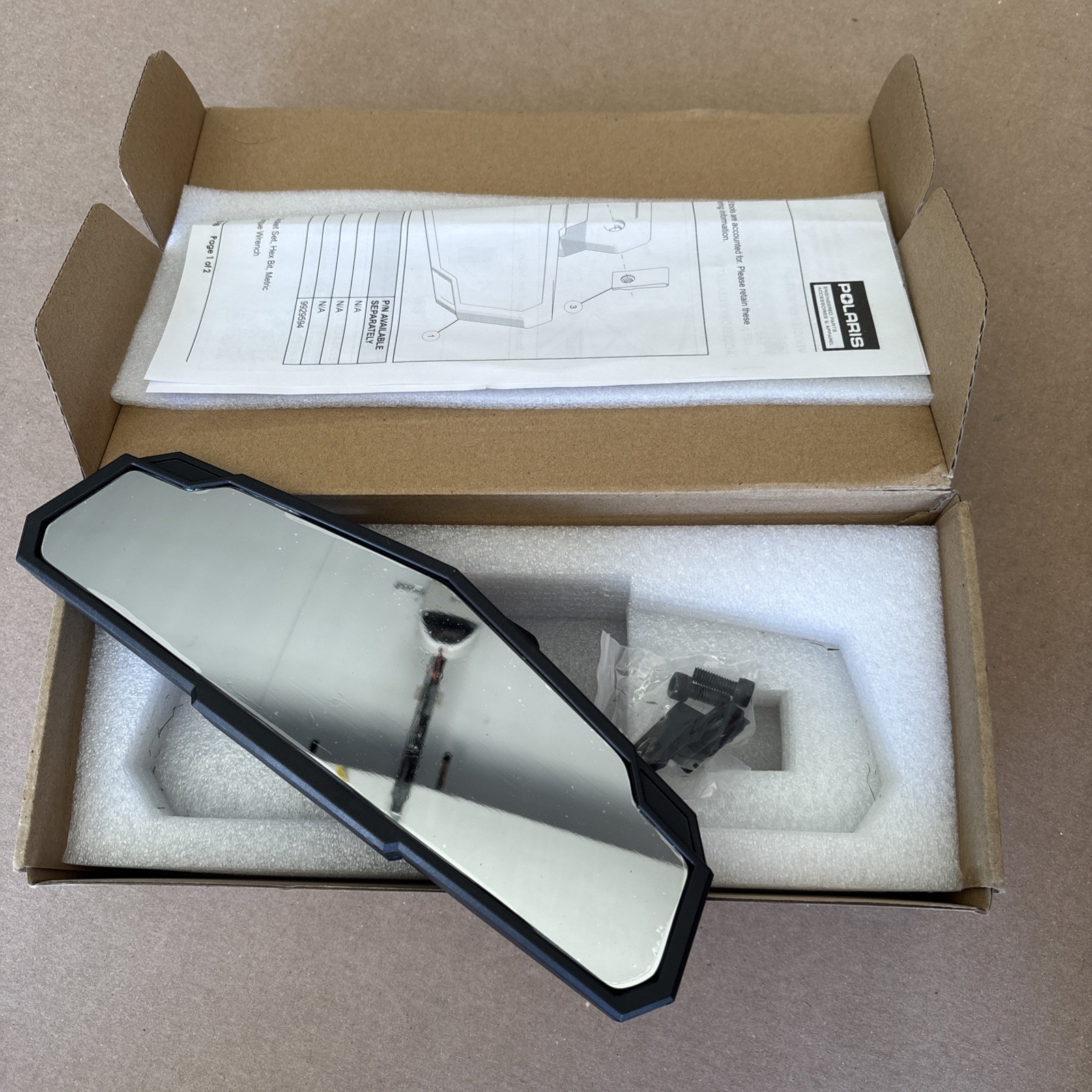Polaris RZR Premium Convex Rear View Mirror Matte Black 2883763 2020-2024 Polaris RZR Premium Convex Rear View Mirror Matte Black 2883763 2020-2024