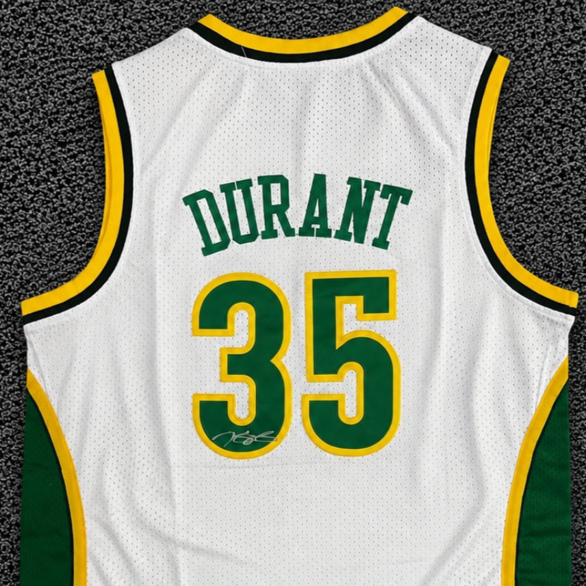 SIGNED Kevin Durant Seattle SuperSonics Basketball Jersey #35 (READ DESCRIPTION)