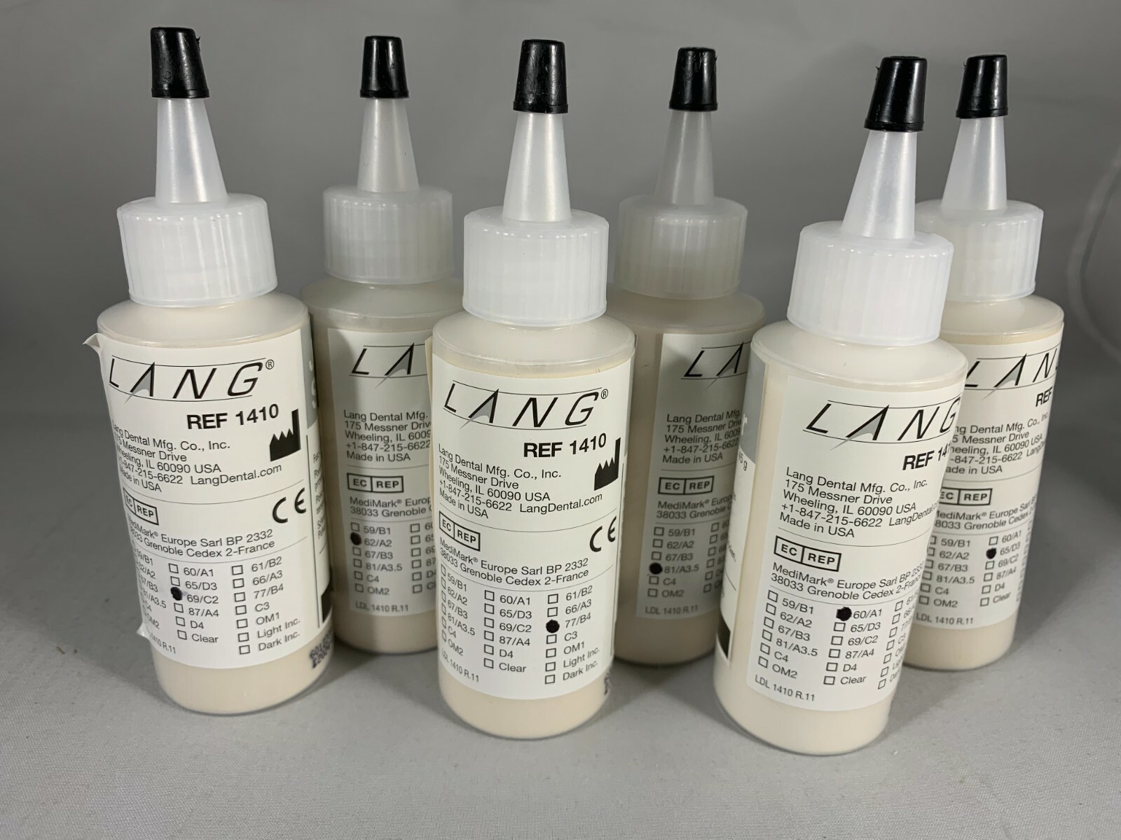 Lang Jet Tooth Shade (6/1 Kit) Fast Curing C&B Acrylic Resin Powder & Liquid 