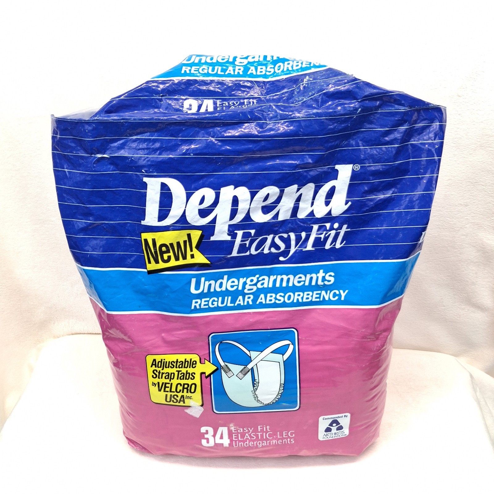 Vintage 1996 Depend Easy Fit Large Open Package ~ Not Full Fits Up to 54\