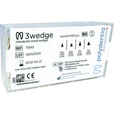 Dental Wizard Wedges Matrix Wedges Assorted, SLim Jim, 100 or 500/Bx- Water Pik